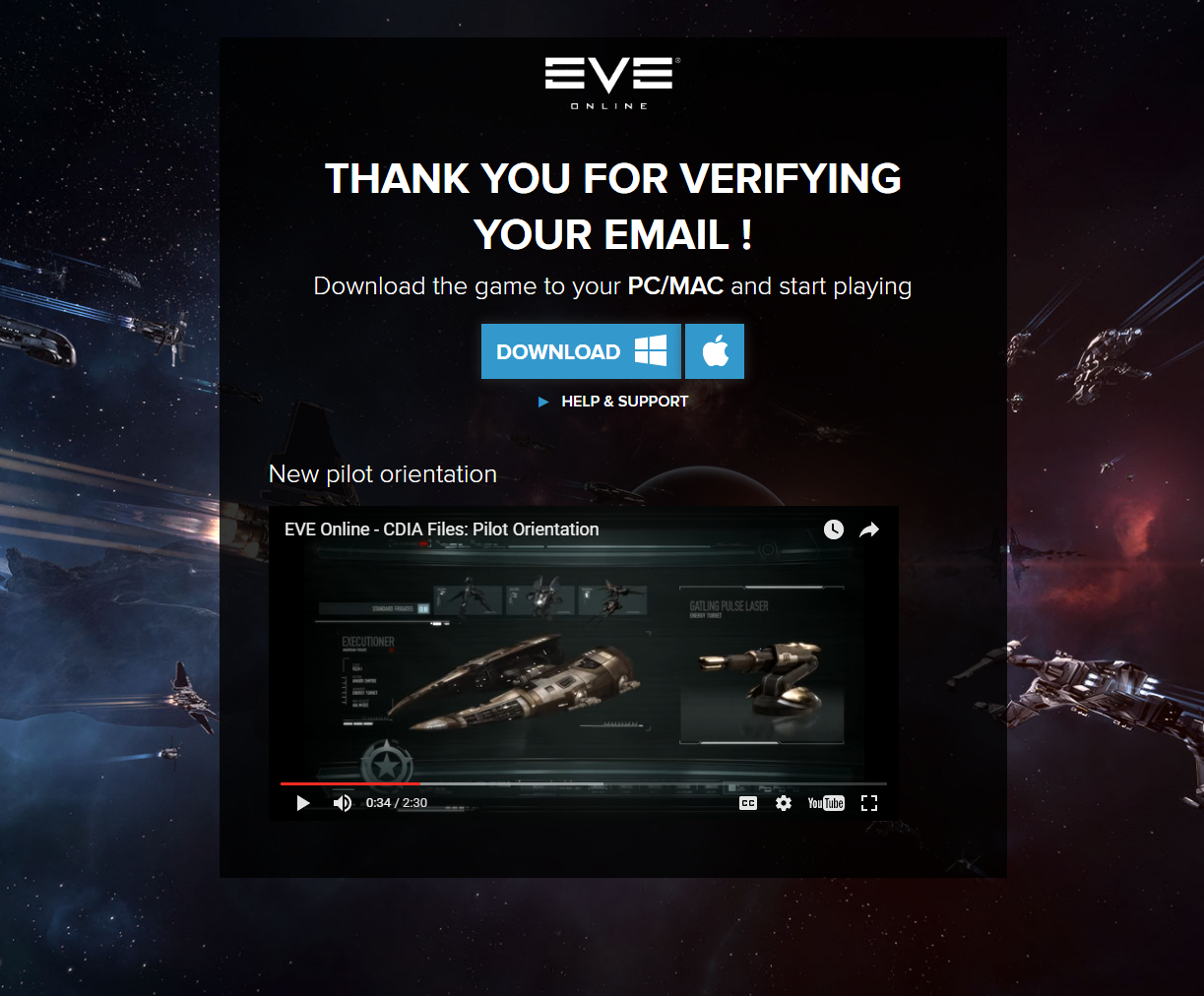 에서 새로운 EVE 온라인 계정 생성하기 EVE Online
