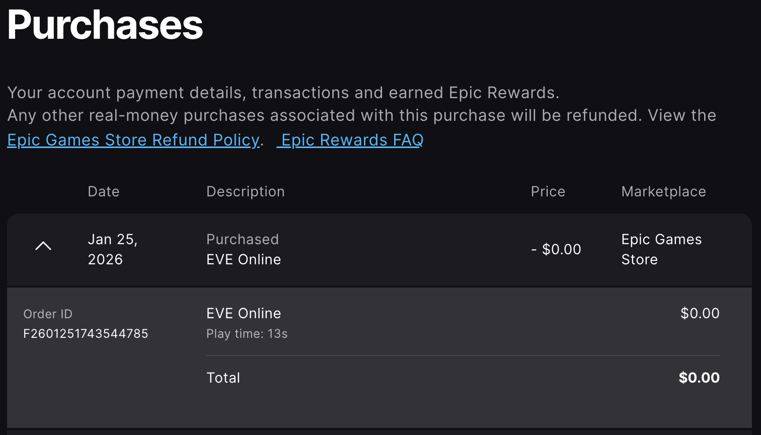 EPIC Purchase Did Not Deliver Omega or PLEX – EVE Online
